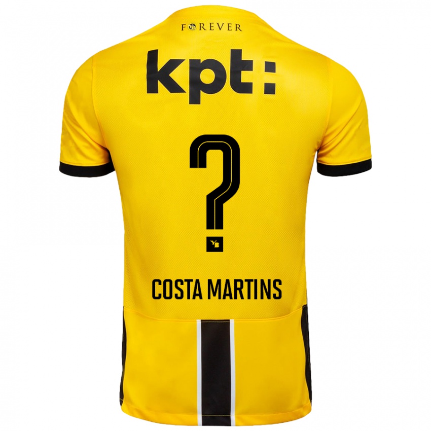 Niño Camiseta Yvann Costa Martins #0 Amarillo Negro 1ª Equipación 2024/25 La Camisa Perú