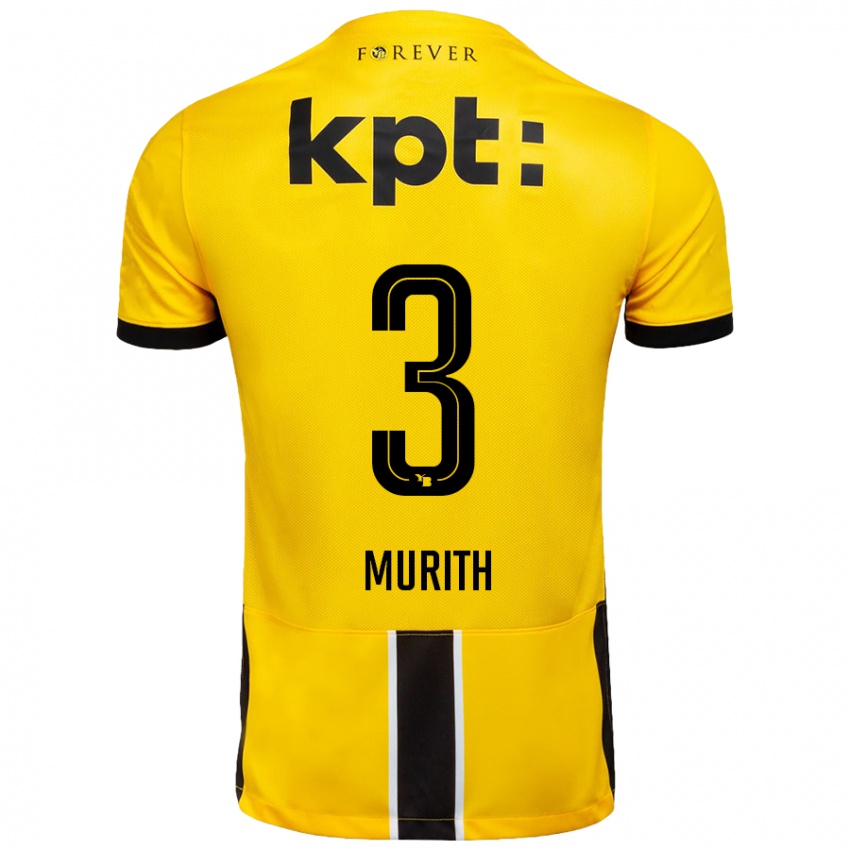 Niño Camiseta Tom Murith #3 Amarillo Negro 1ª Equipación 2024/25 La Camisa Perú