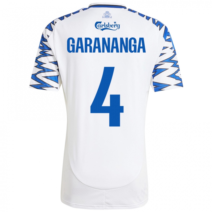 Niño Camiseta Munashe Garananga #4 Blanco Azul Cielo 1ª Equipación 2024/25 La Camisa Perú