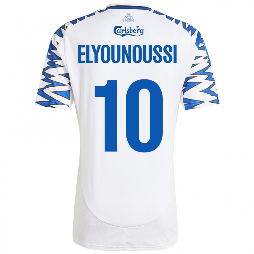 Niño Camiseta Mohamed Elyounoussi #10 Blanco Azul Cielo 1ª Equipación 2024/25 La Camisa Perú