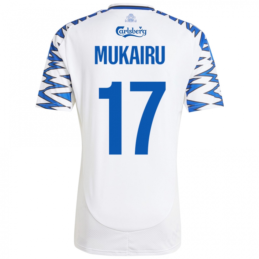 Niño Camiseta Paul Mukairu #17 Blanco Azul Cielo 1ª Equipación 2024/25 La Camisa Perú