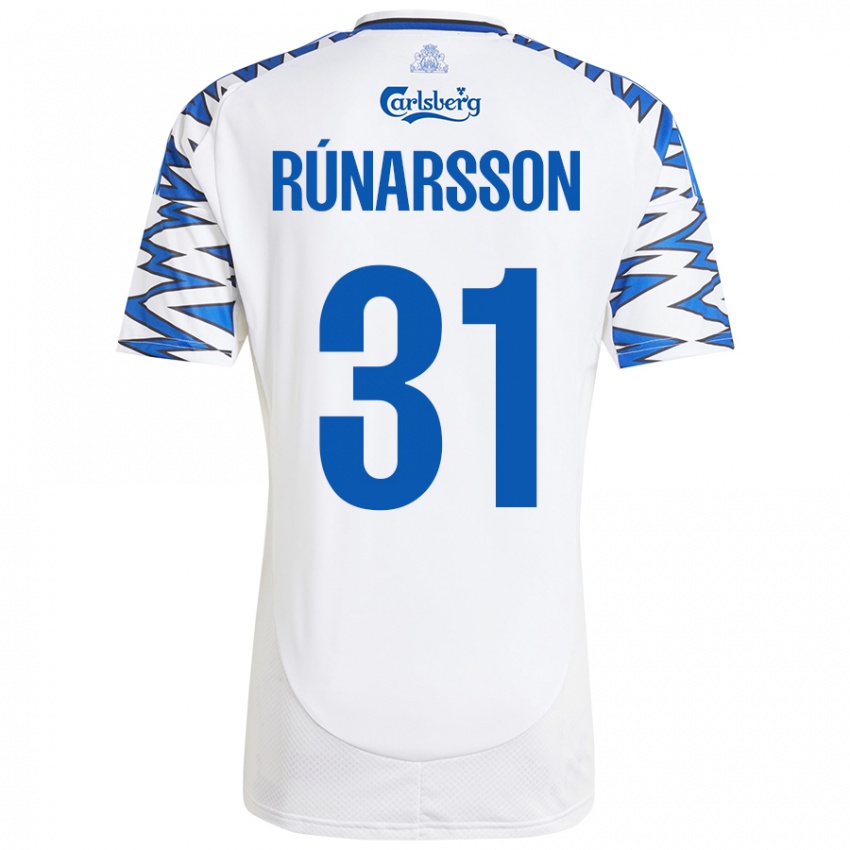 Niño Camiseta Runar Alex Runarsson #31 Blanco Azul Cielo 1ª Equipación 2024/25 La Camisa Perú