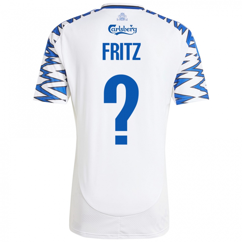 Niño Camiseta Gustav Fritz #0 Blanco Azul Cielo 1ª Equipación 2024/25 La Camisa Perú