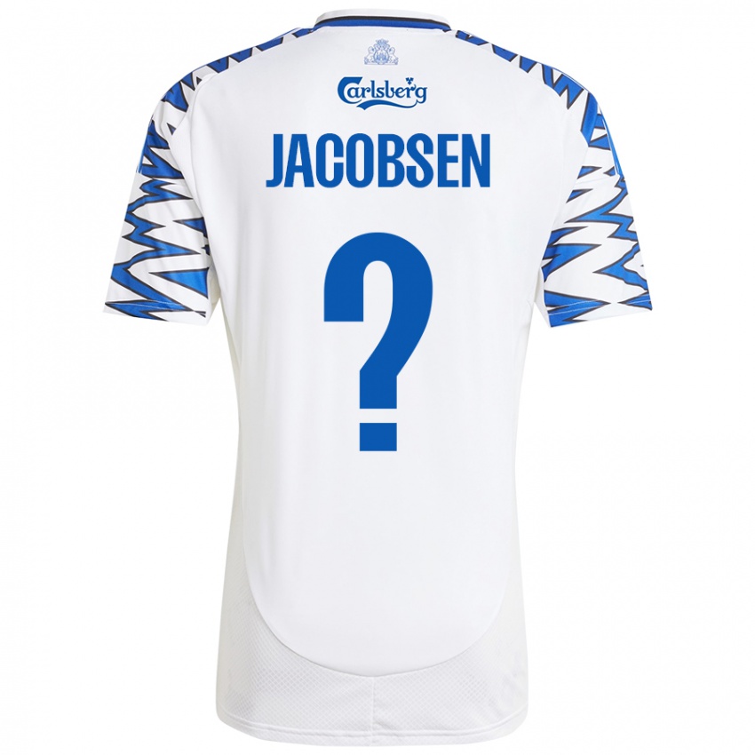 Niño Camiseta Holger Jacobsen #0 Blanco Azul Cielo 1ª Equipación 2024/25 La Camisa Perú