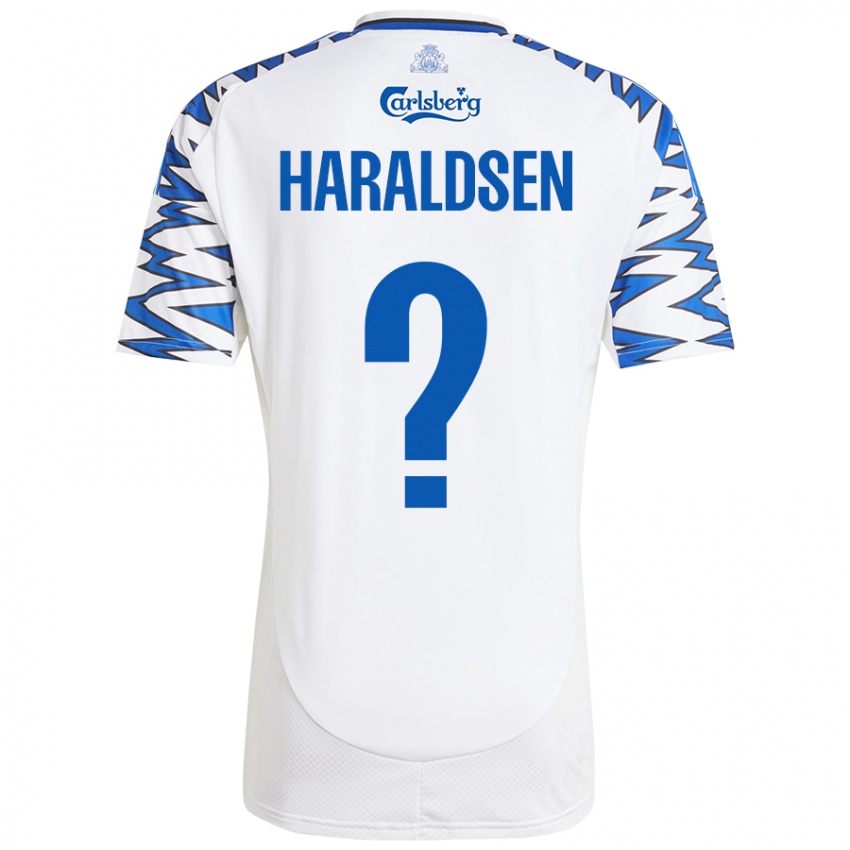 Niño Camiseta Henrik Haraldsen #0 Blanco Azul Cielo 1ª Equipación 2024/25 La Camisa Perú