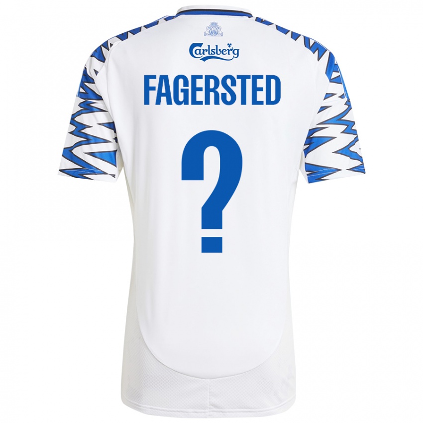 Niño Camiseta Johan Fagersted #0 Blanco Azul Cielo 1ª Equipación 2024/25 La Camisa Perú