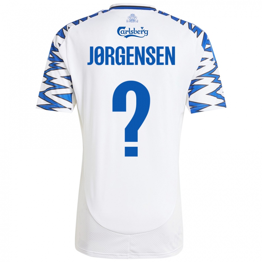 Niño Camiseta Mads Jørgensen #0 Blanco Azul Cielo 1ª Equipación 2024/25 La Camisa Perú