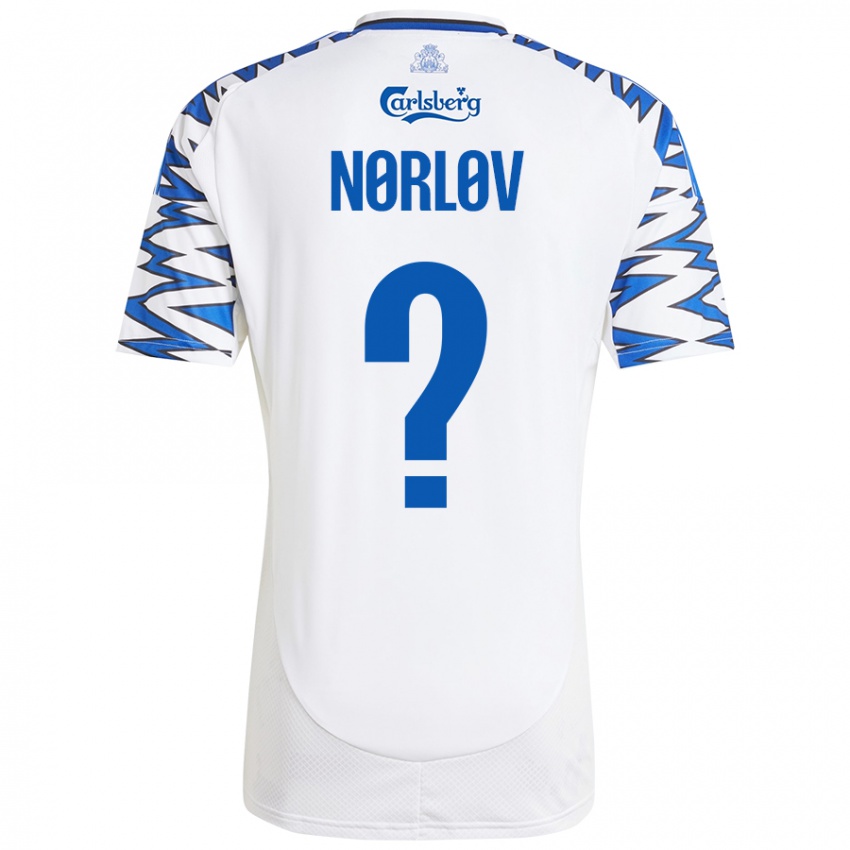 Niño Camiseta William Nørløv #0 Blanco Azul Cielo 1ª Equipación 2024/25 La Camisa Perú