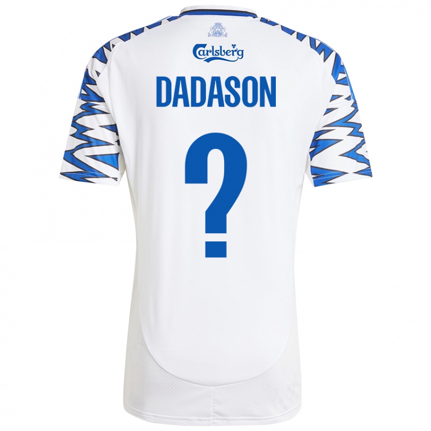 Niño Camiseta Viktor Dadason #0 Blanco Azul Cielo 1ª Equipación 2024/25 La Camisa Perú