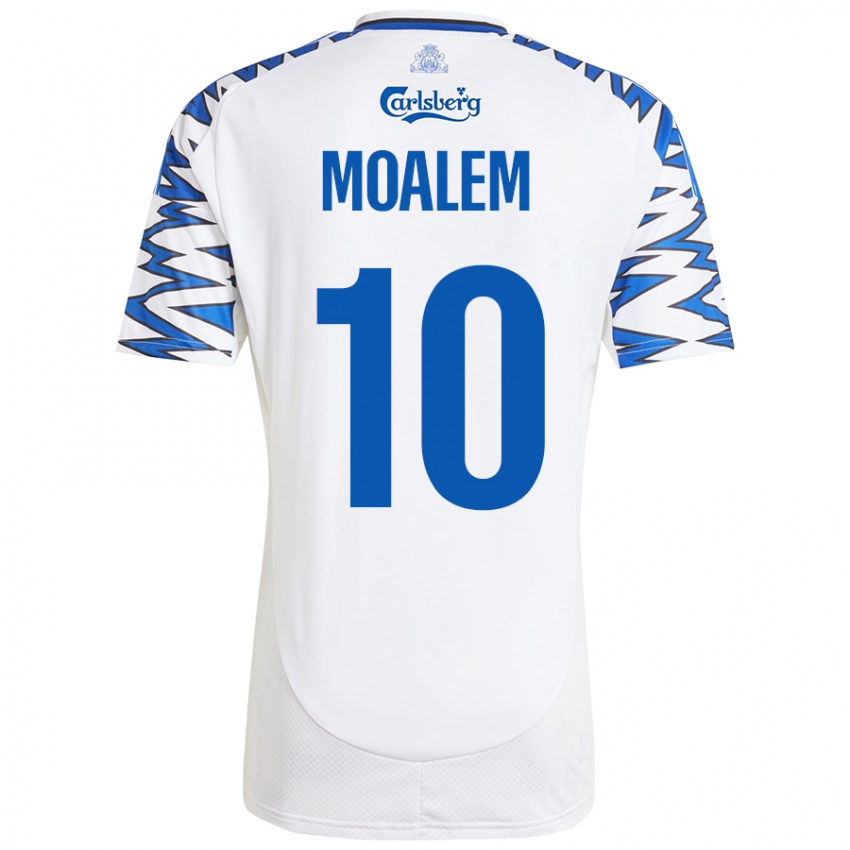 Niño Camiseta Jonathan Moalem #10 Blanco Azul Cielo 1ª Equipación 2024/25 La Camisa Perú