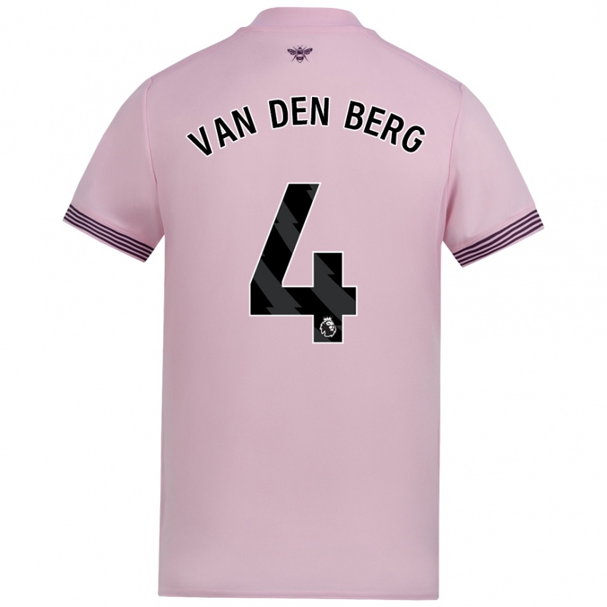 Niño Camiseta Sepp Van Den Berg #4 Rosa 2ª Equipación 2024/25 La Camisa Perú