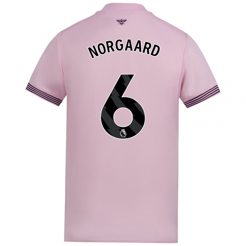 Niño Camiseta Christian Nørgaard #6 Rosa 2ª Equipación 2024/25 La Camisa Perú