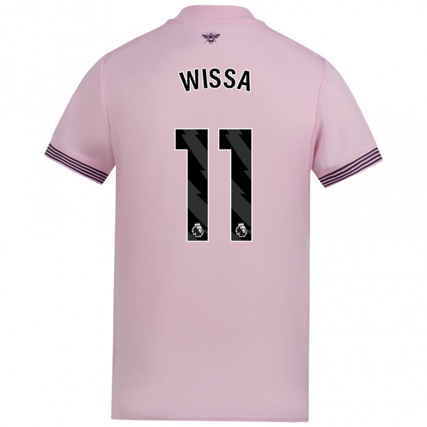 Niño Camiseta Yoane Wissa #11 Rosa 2ª Equipación 2024/25 La Camisa Perú