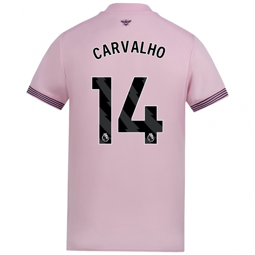 Niño Camiseta Fabio Carvalho #14 Rosa 2ª Equipación 2024/25 La Camisa Perú