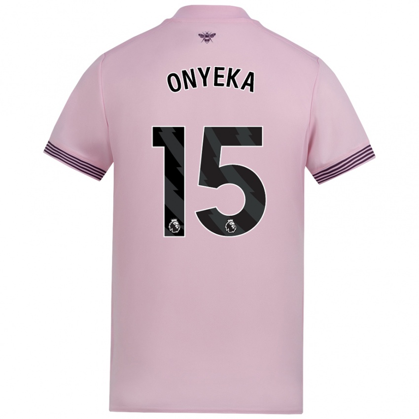 Niño Camiseta Frank Onyeka #15 Rosa 2ª Equipación 2024/25 La Camisa Perú