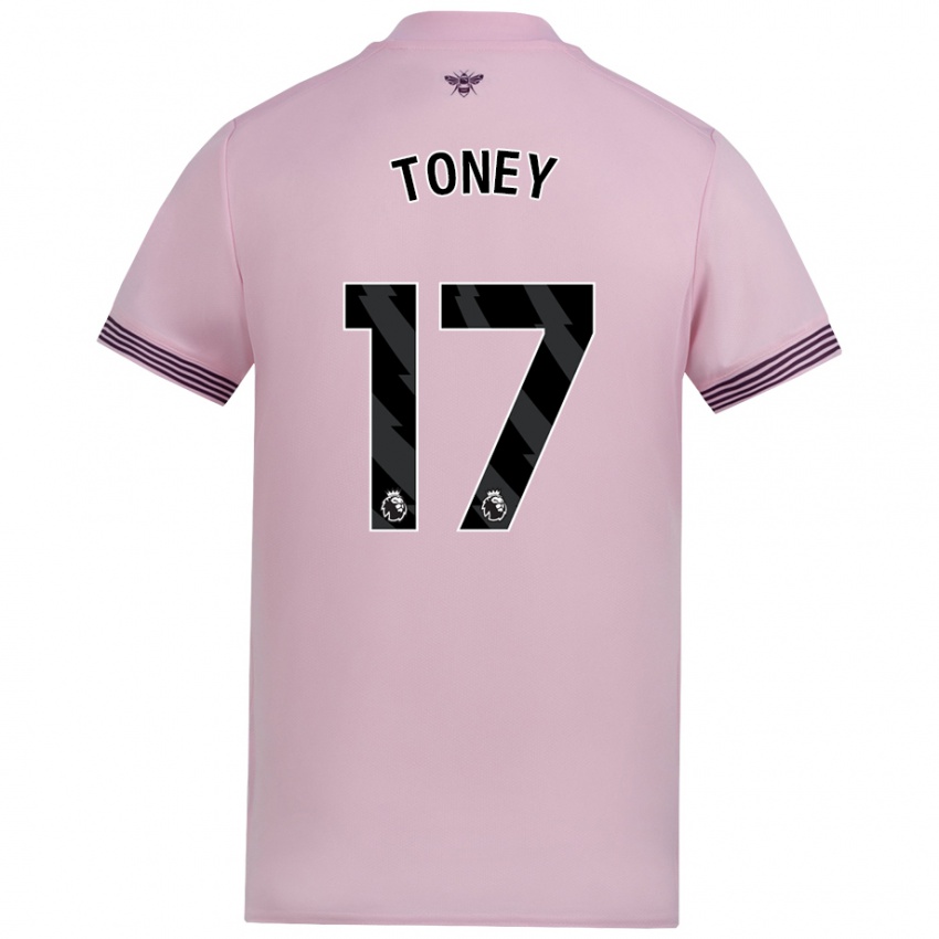 Niño Camiseta Ivan Toney #17 Rosa 2ª Equipación 2024/25 La Camisa Perú