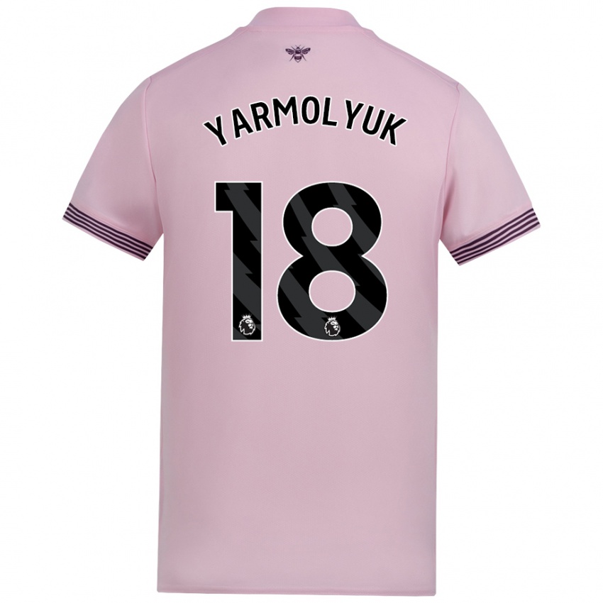 Niño Camiseta Yegor Yarmolyuk #18 Rosa 2ª Equipación 2024/25 La Camisa Perú