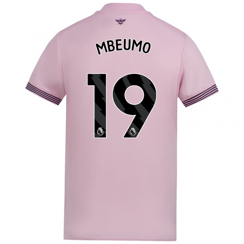 Niño Camiseta Bryan Mbeumo #19 Rosa 2ª Equipación 2024/25 La Camisa Perú