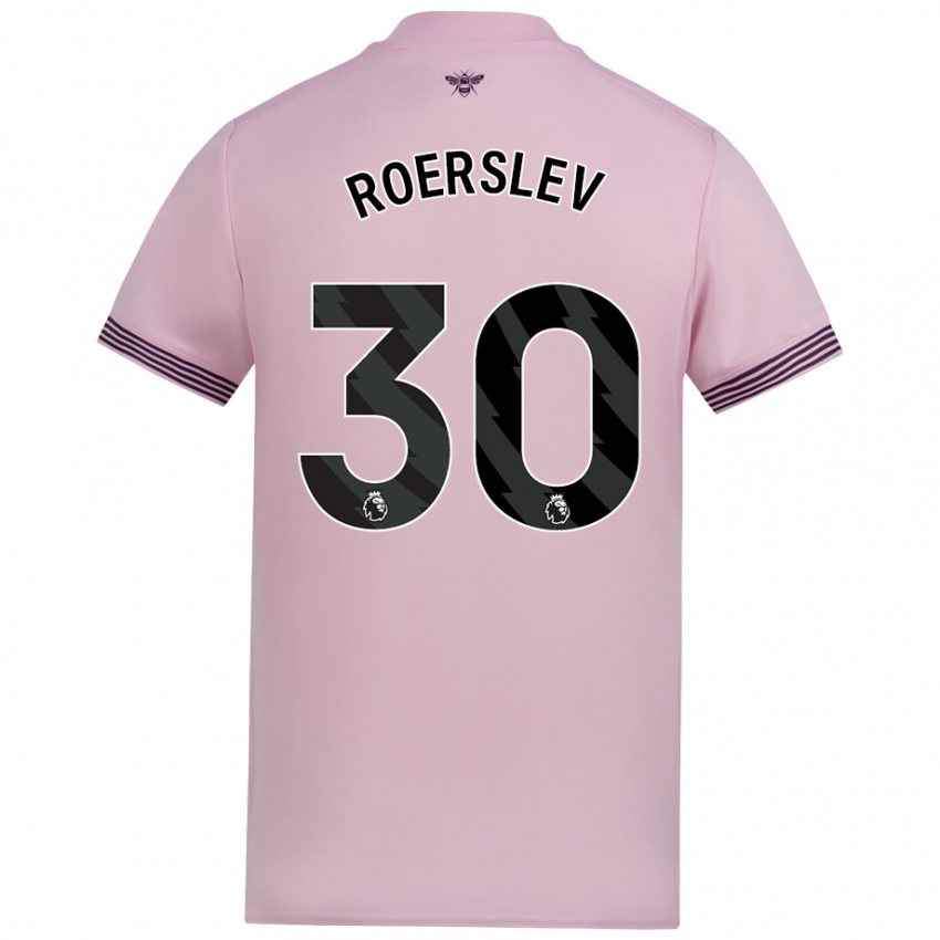 Niño Camiseta Mads Roerslev #30 Rosa 2ª Equipación 2024/25 La Camisa Perú