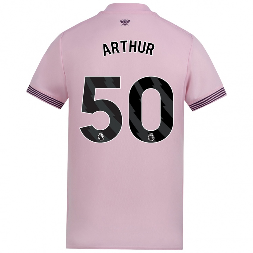 Niño Camiseta Benjamin Arthur #50 Rosa 2ª Equipación 2024/25 La Camisa Perú