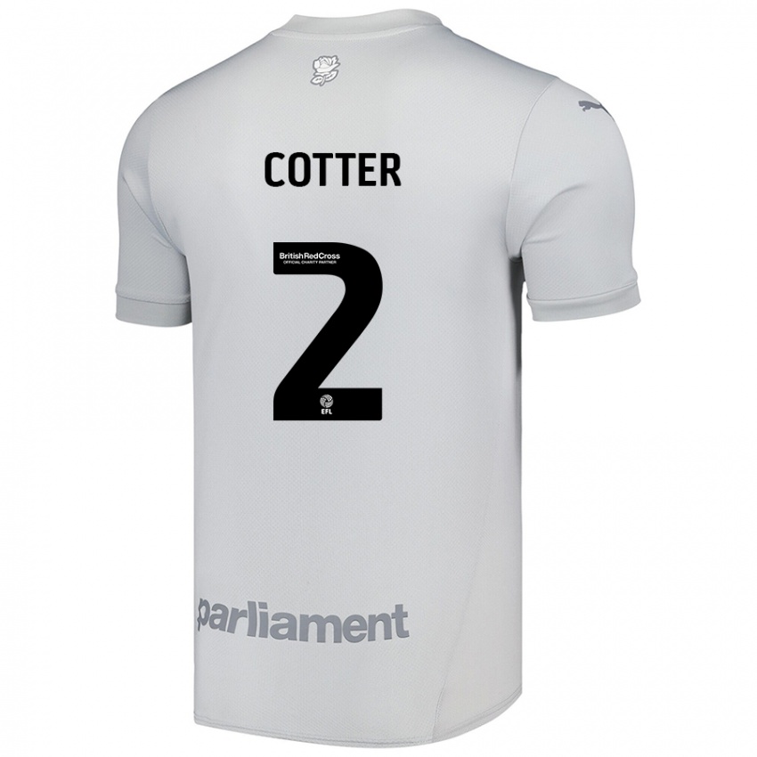 Niño Camiseta Barry Cotter #2 Gris Plata 2ª Equipación 2024/25 La Camisa Perú