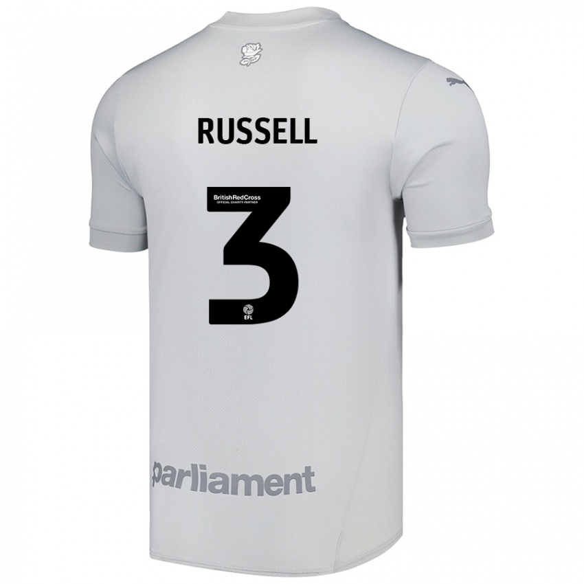 Niño Camiseta Jon Russell #3 Gris Plata 2ª Equipación 2024/25 La Camisa Perú