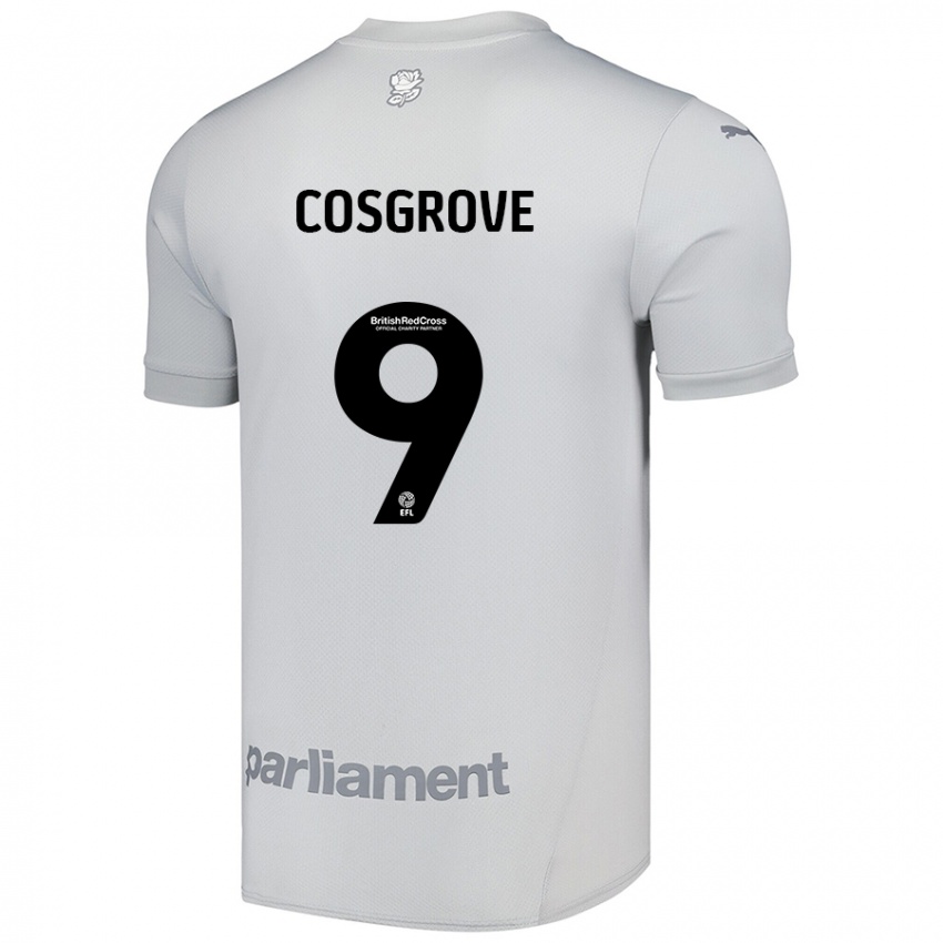 Niño Camiseta Sam Cosgrove #9 Gris Plata 2ª Equipación 2024/25 La Camisa Perú