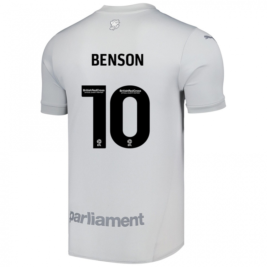 Niño Camiseta Josh Benson #10 Gris Plata 2ª Equipación 2024/25 La Camisa Perú