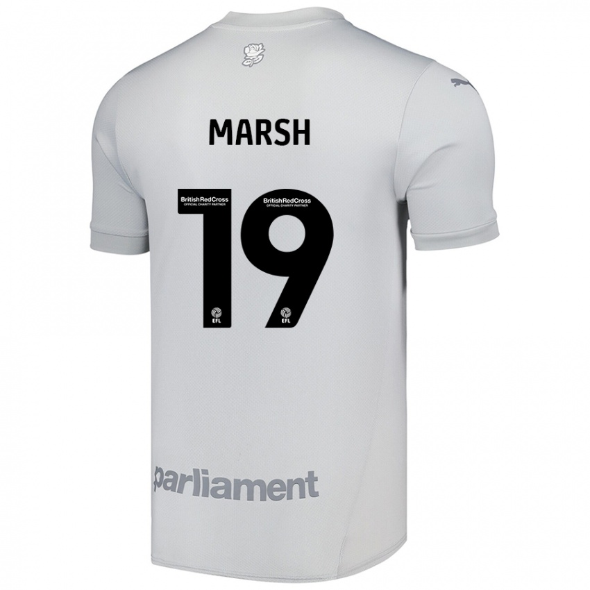 Niño Camiseta Aiden Marsh #19 Gris Plata 2ª Equipación 2024/25 La Camisa Perú