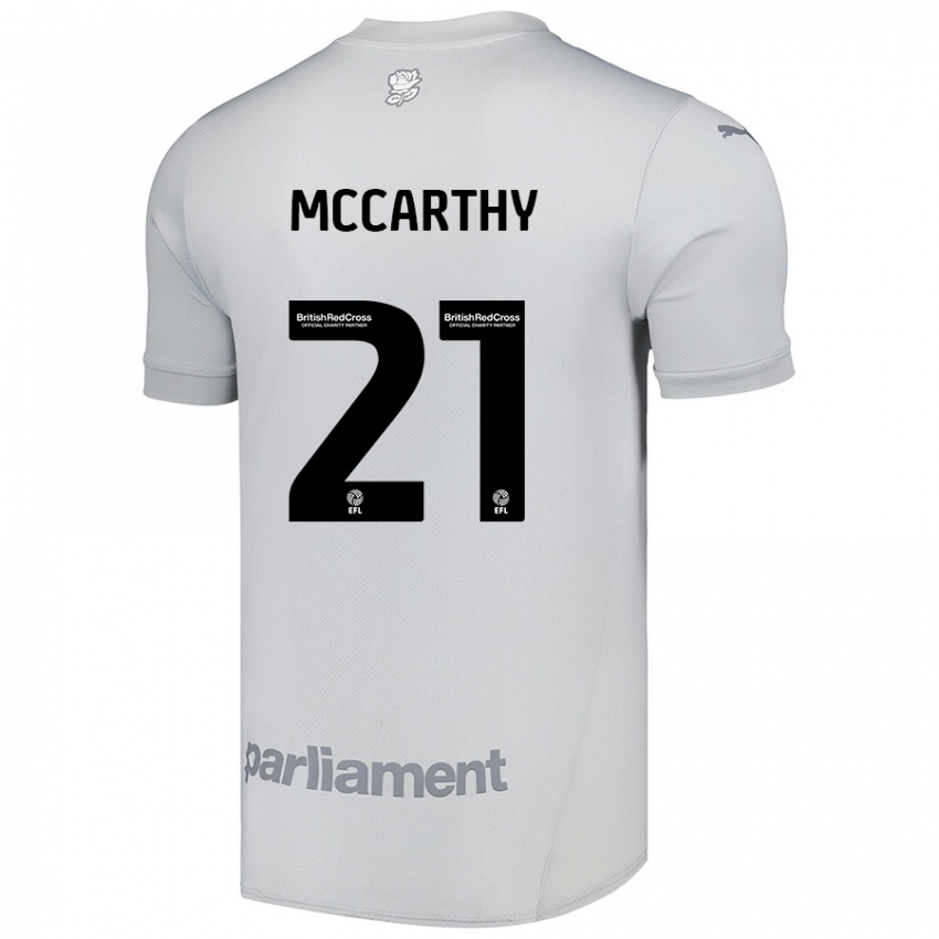 Niño Camiseta Conor Mccarthy #21 Gris Plata 2ª Equipación 2024/25 La Camisa Perú