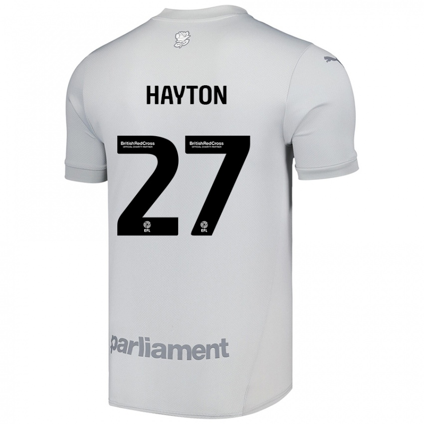 Niño Camiseta Adam Hayton #27 Gris Plata 2ª Equipación 2024/25 La Camisa Perú