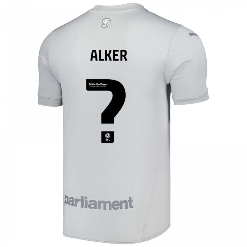 Niño Camiseta Luke Alker #0 Gris Plata 2ª Equipación 2024/25 La Camisa Perú