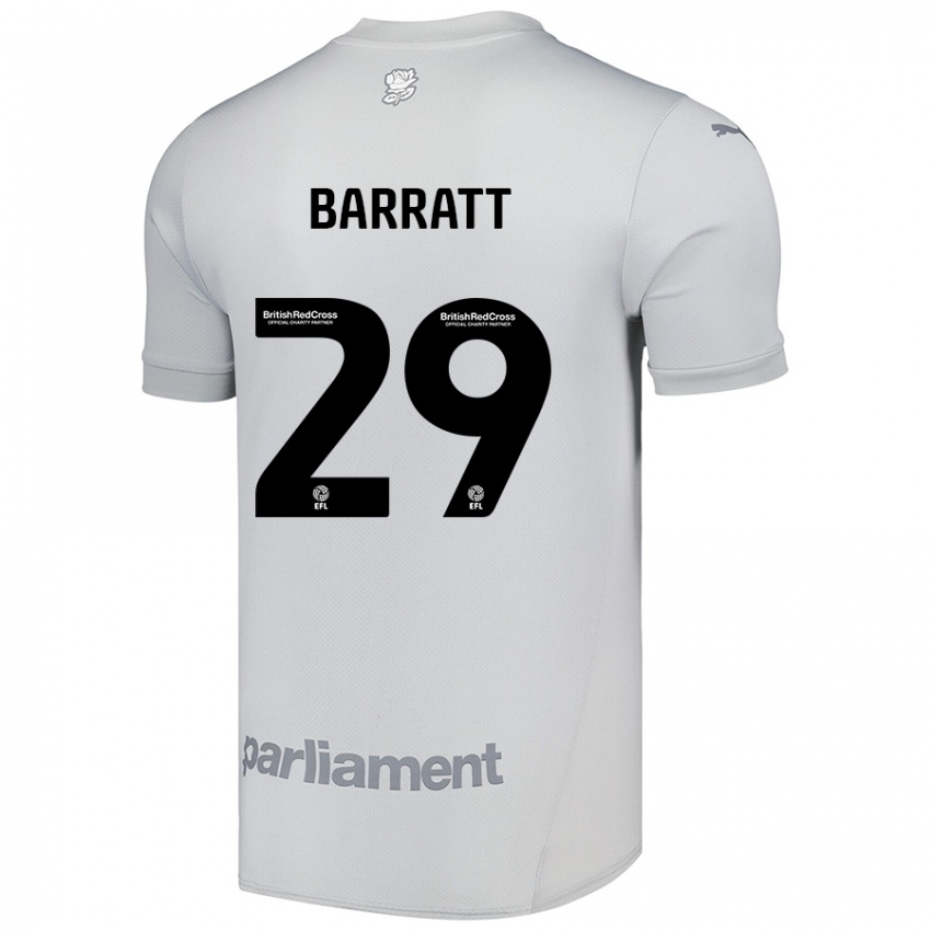 Niño Camiseta Connor Barratt #29 Gris Plata 2ª Equipación 2024/25 La Camisa Perú