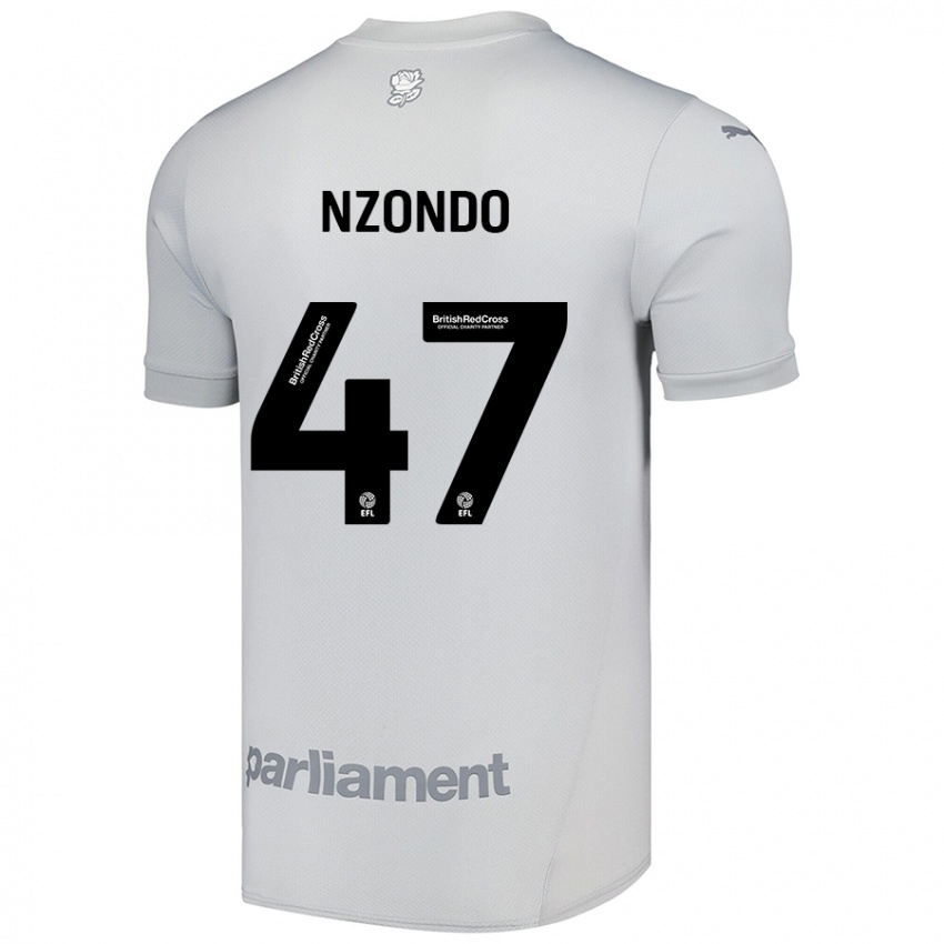 Niño Camiseta Emmaisa Nzondo #47 Gris Plata 2ª Equipación 2024/25 La Camisa Perú