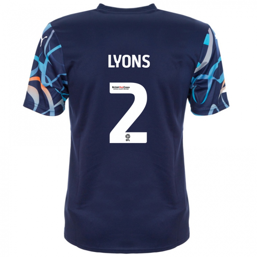 Niño Camiseta Andy Lyons #2 Azul Marino 2ª Equipación 2024/25 La Camisa Perú