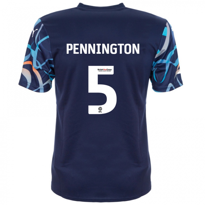 Niño Camiseta Matthew Pennington #5 Azul Marino 2ª Equipación 2024/25 La Camisa Perú