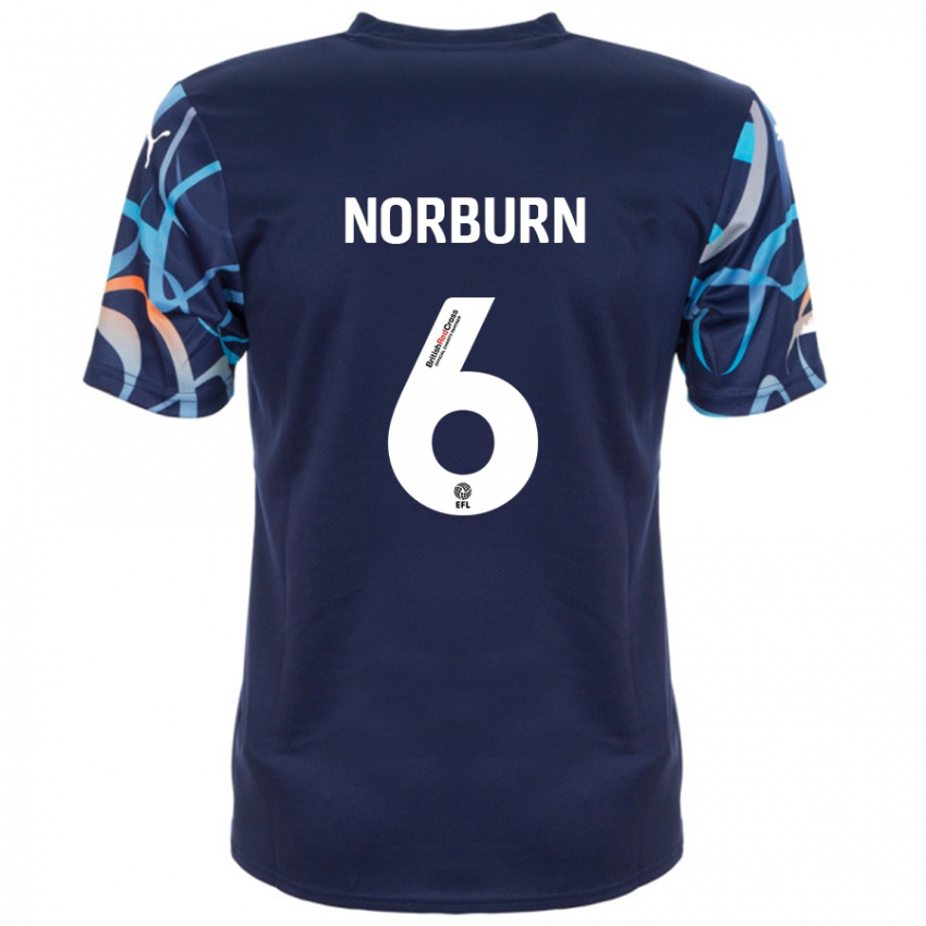 Niño Camiseta Oliver Norburn #6 Azul Marino 2ª Equipación 2024/25 La Camisa Perú