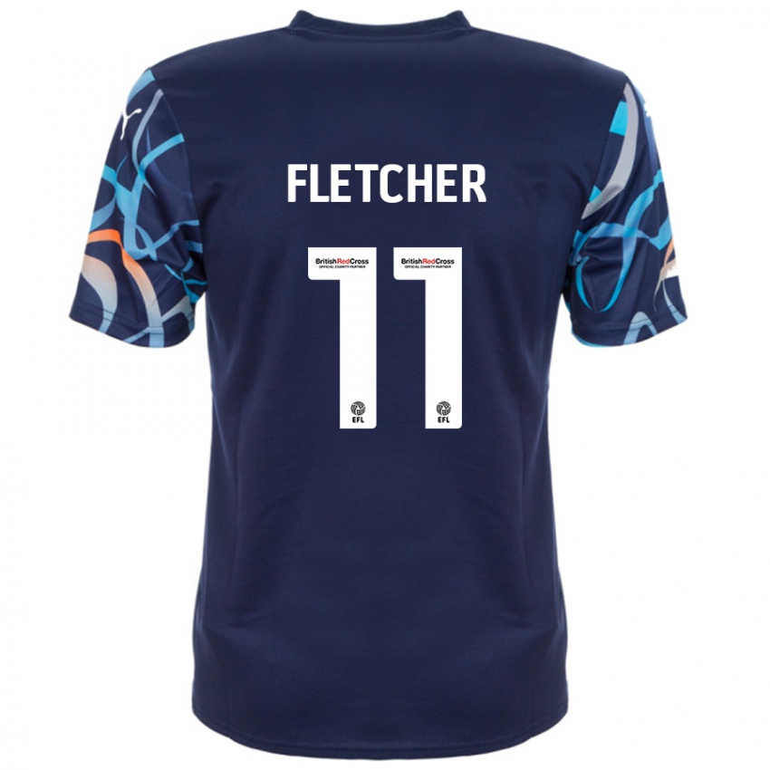 Niño Camiseta Ashley Fletcher #11 Azul Marino 2ª Equipación 2024/25 La Camisa Perú