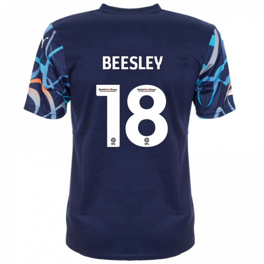 Niño Camiseta Jake Beesley #18 Azul Marino 2ª Equipación 2024/25 La Camisa Perú