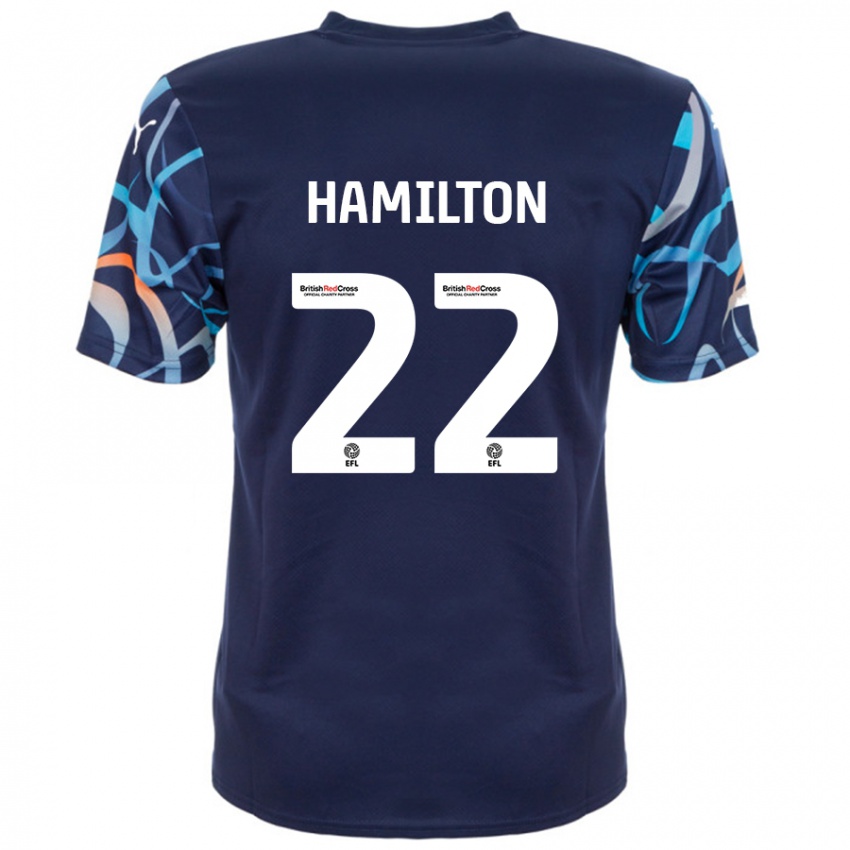 Niño Camiseta Cj Hamilton #22 Azul Marino 2ª Equipación 2024/25 La Camisa Perú