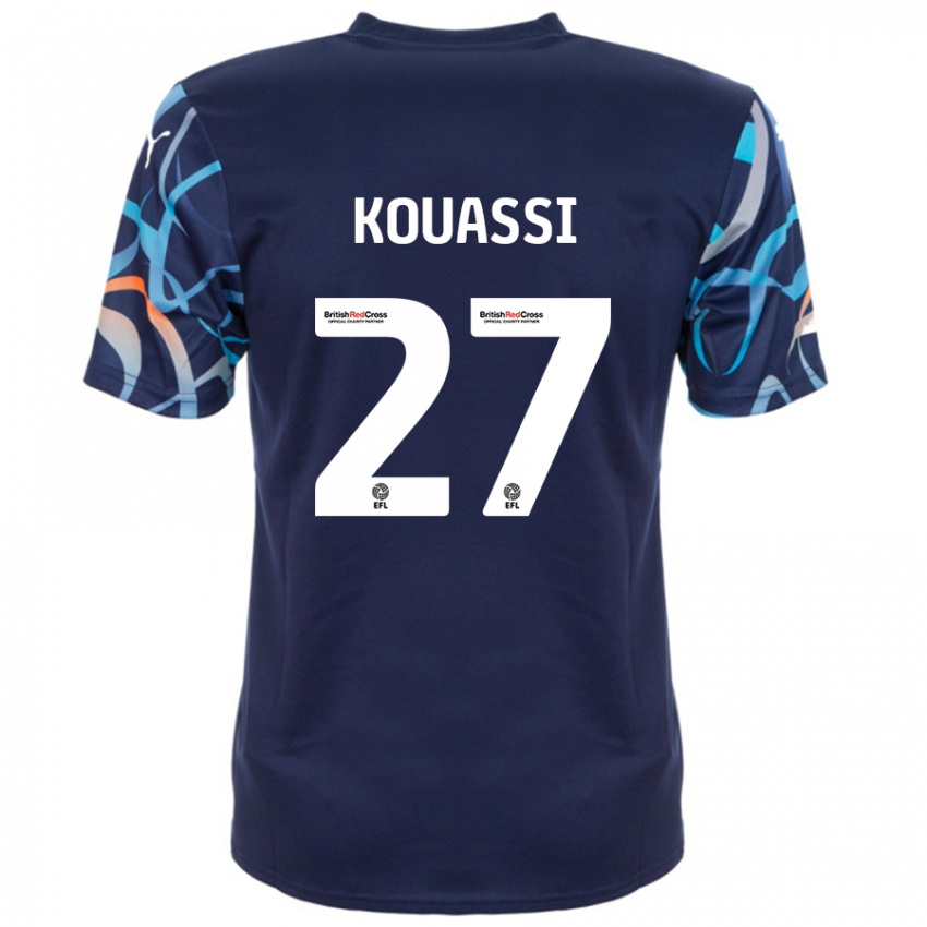 Niño Camiseta Kylian Kouassi #27 Azul Marino 2ª Equipación 2024/25 La Camisa Perú