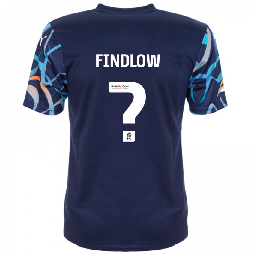 Niño Camiseta Luke Findlow #0 Azul Marino 2ª Equipación 2024/25 La Camisa Perú