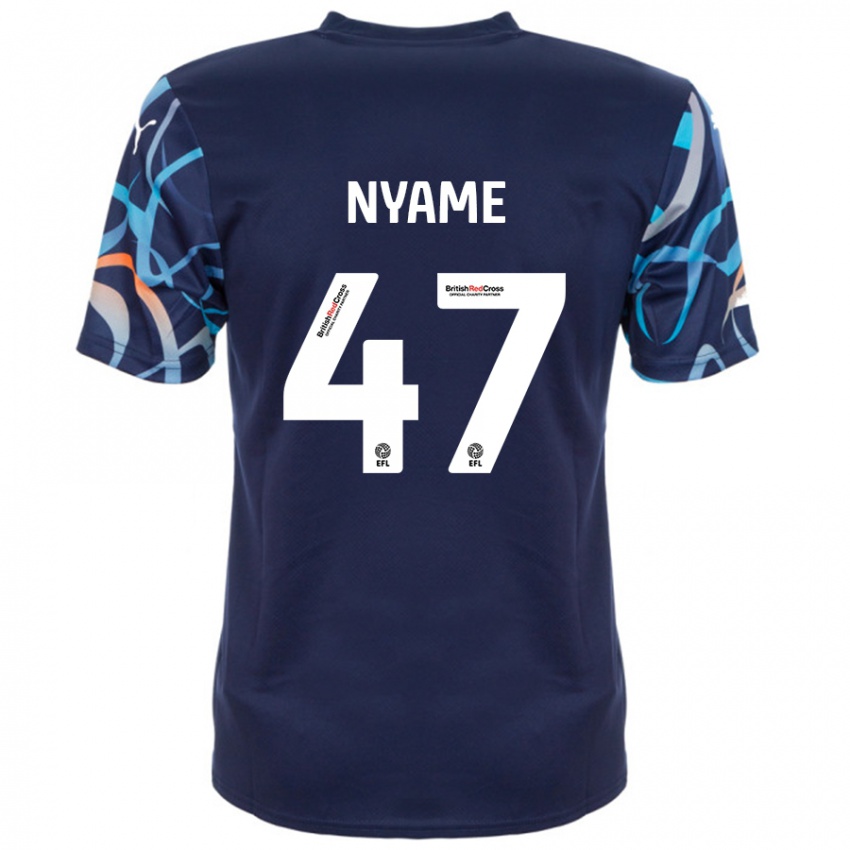 Niño Camiseta Josh Nyame #47 Azul Marino 2ª Equipación 2024/25 La Camisa Perú