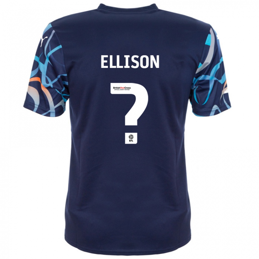 Niño Camiseta Jordyn Ellison #0 Azul Marino 2ª Equipación 2024/25 La Camisa Perú