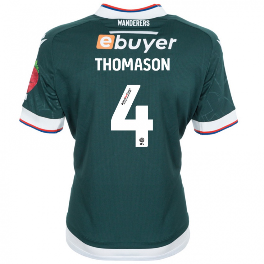 Niño Camiseta George Thomason #4 Verde Oscuro 2ª Equipación 2024/25 La Camisa Perú