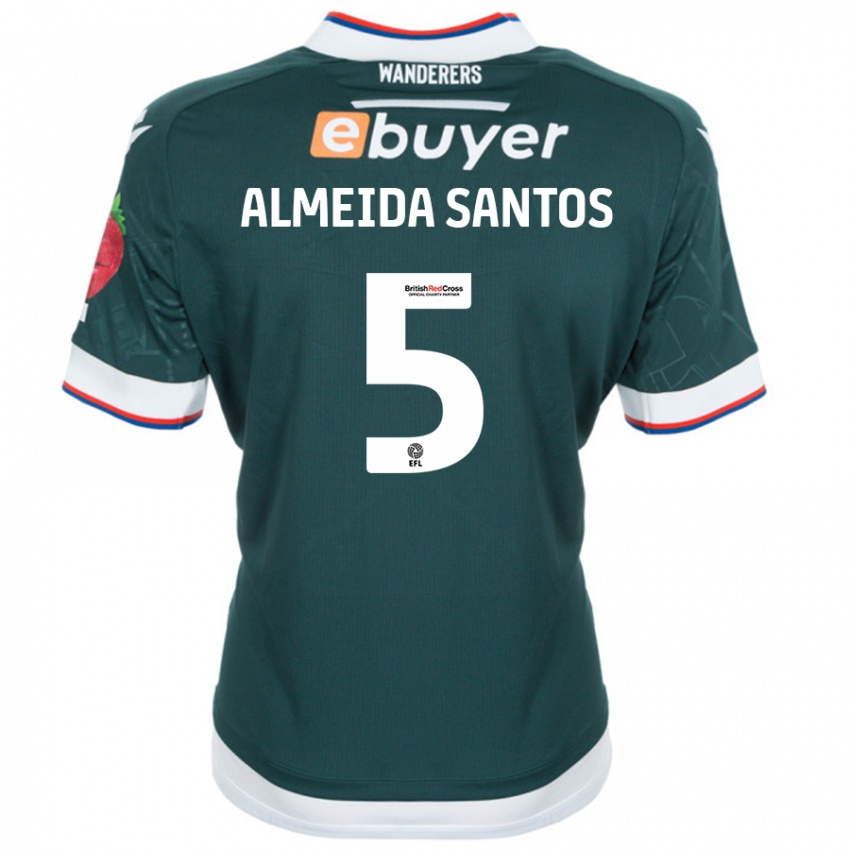 Niño Camiseta Ricardo Santos #5 Verde Oscuro 2ª Equipación 2024/25 La Camisa Perú