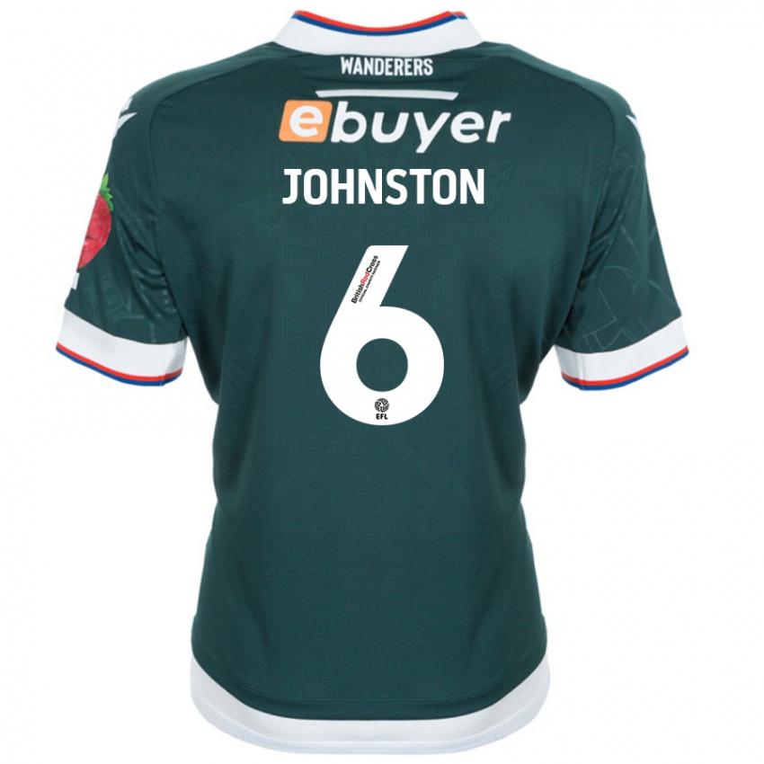 Niño Camiseta George Johnston #6 Verde Oscuro 2ª Equipación 2024/25 La Camisa Perú