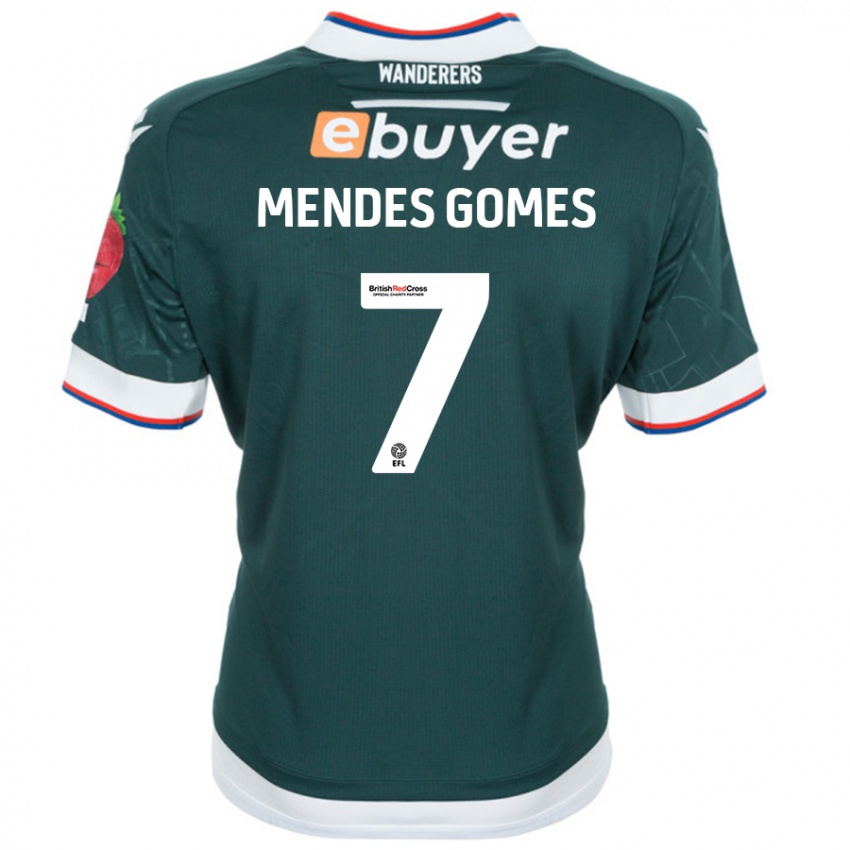 Niño Camiseta Carlos Mendes #7 Verde Oscuro 2ª Equipación 2024/25 La Camisa Perú