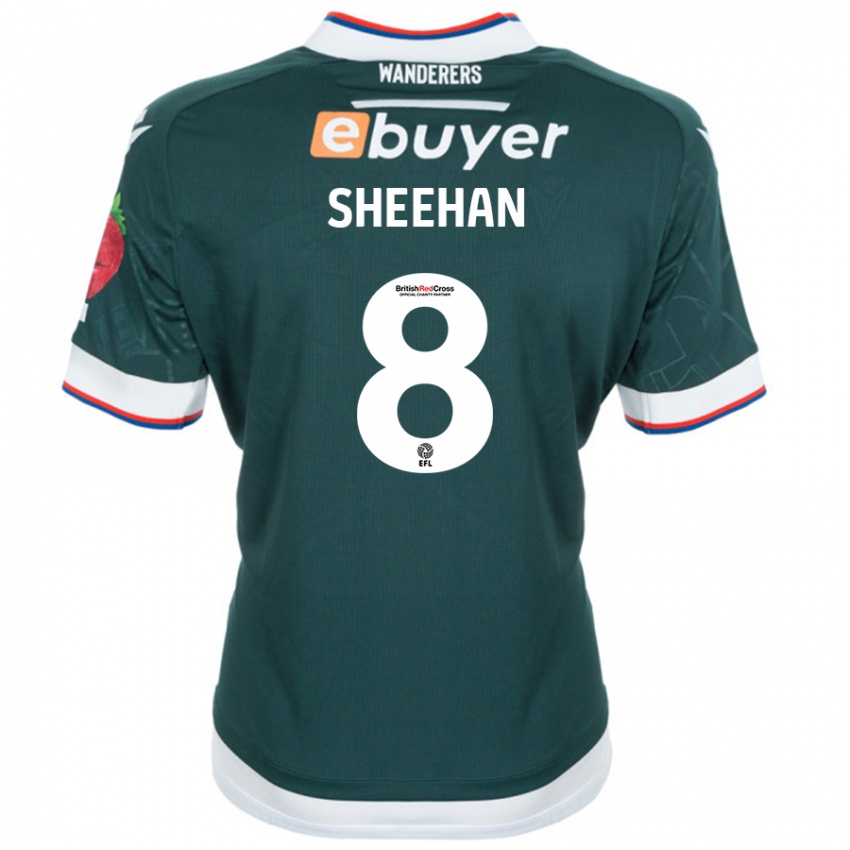 Niño Camiseta Josh Sheehan #8 Verde Oscuro 2ª Equipación 2024/25 La Camisa Perú