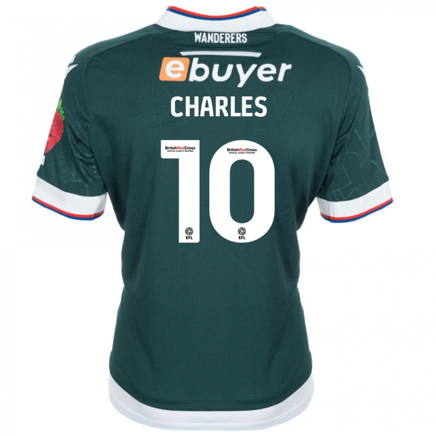 Niño Camiseta Dion Charles #10 Verde Oscuro 2ª Equipación 2024/25 La Camisa Perú